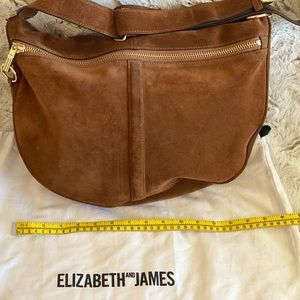 Elizabeth and James Large Suede Shoulder or Crossbody Bag